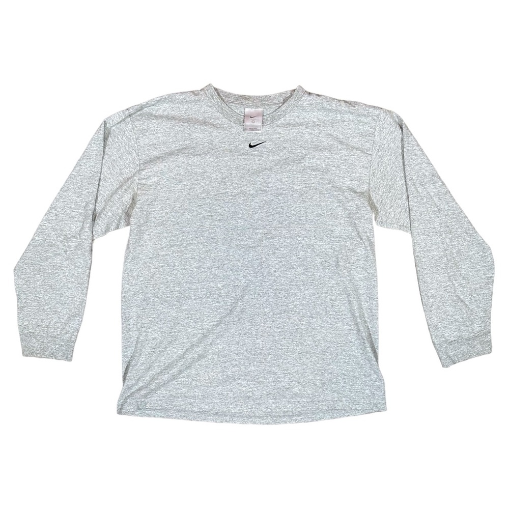 Vintage Nike Centre Swoosh Gray Long Sleeve Tee